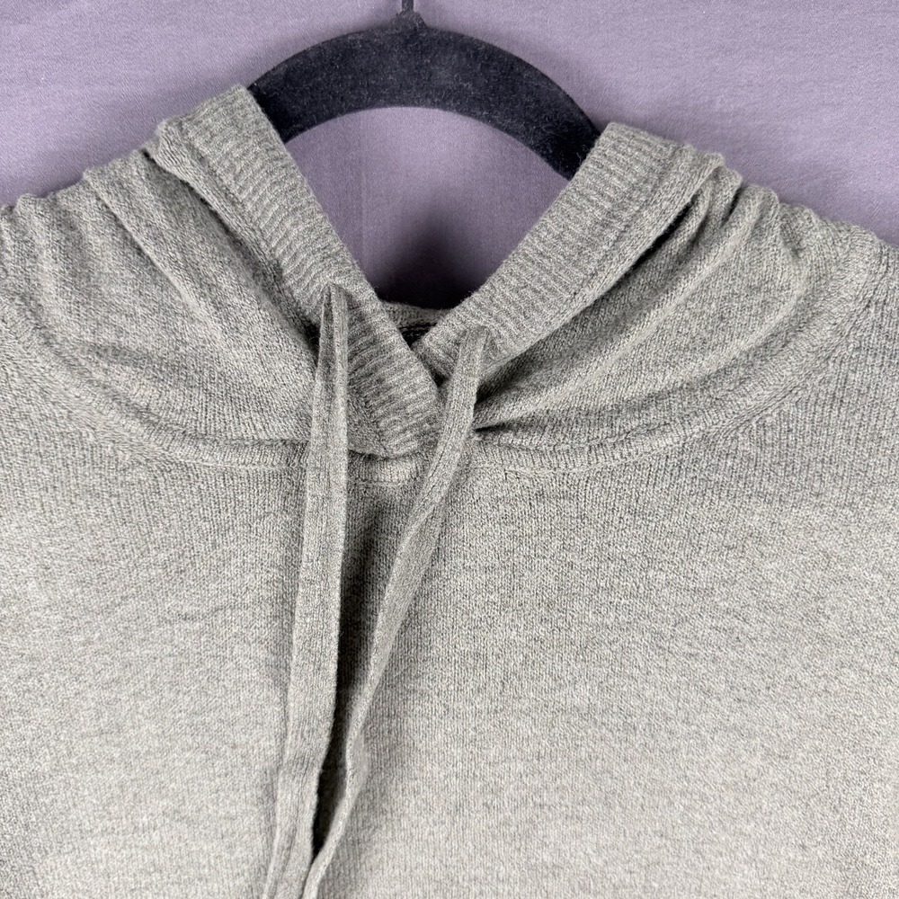 GAP Dark Green Knit Hooded Pullover Sweater S Drawstring Long Sleeve